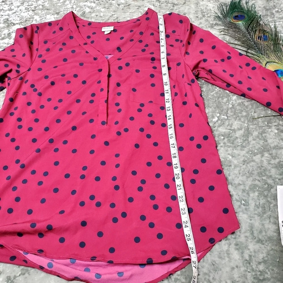 Merona Polkadot Red Blouse - Picture 7 of 9